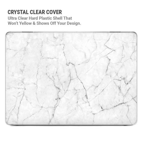 White Marble MacBook Pro 13in M1 (2021) Case plus Skin